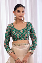 Chandni — Cream Embroidered Tissue Organza Saree | Morpankh 1.0