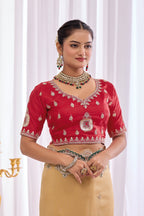 Satika 1 — Embroidered Gabbana Tissue Saree