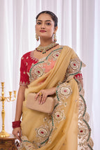Satika 1 — Embroidered Gabbana Tissue Saree