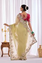Satika 1 — Embroidered Gabbana Tissue Saree