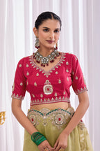 Satika 1 — Embroidered Gabbana Tissue Saree