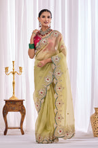 Satika 1 — Embroidered Gabbana Tissue Saree