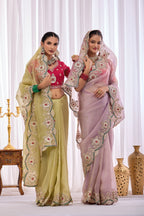 Satika 1 — Embroidered Gabbana Tissue Saree