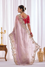 Satika 1 — Embroidered Gabbana Tissue Saree