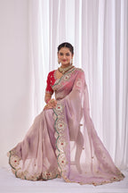 Satika 1 — Embroidered Gabbana Tissue Saree