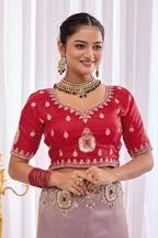 Satika 1 — Embroidered Gabbana Tissue Saree