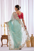 Satika 1 — Embroidered Gabbana Tissue Saree
