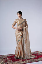 The Diwaniyat Luxe Satin Saree with Designer Border