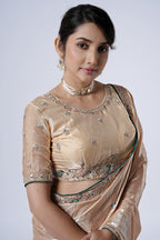 The Diwaniyat Luxe Satin Saree with Designer Border