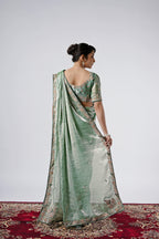 The Diwaniyat Luxe Satin Saree with Designer Border