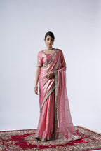The Diwaniyat Luxe Satin Saree with Designer Border