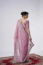 The Diwaniyat Luxe Satin Saree with Designer Border