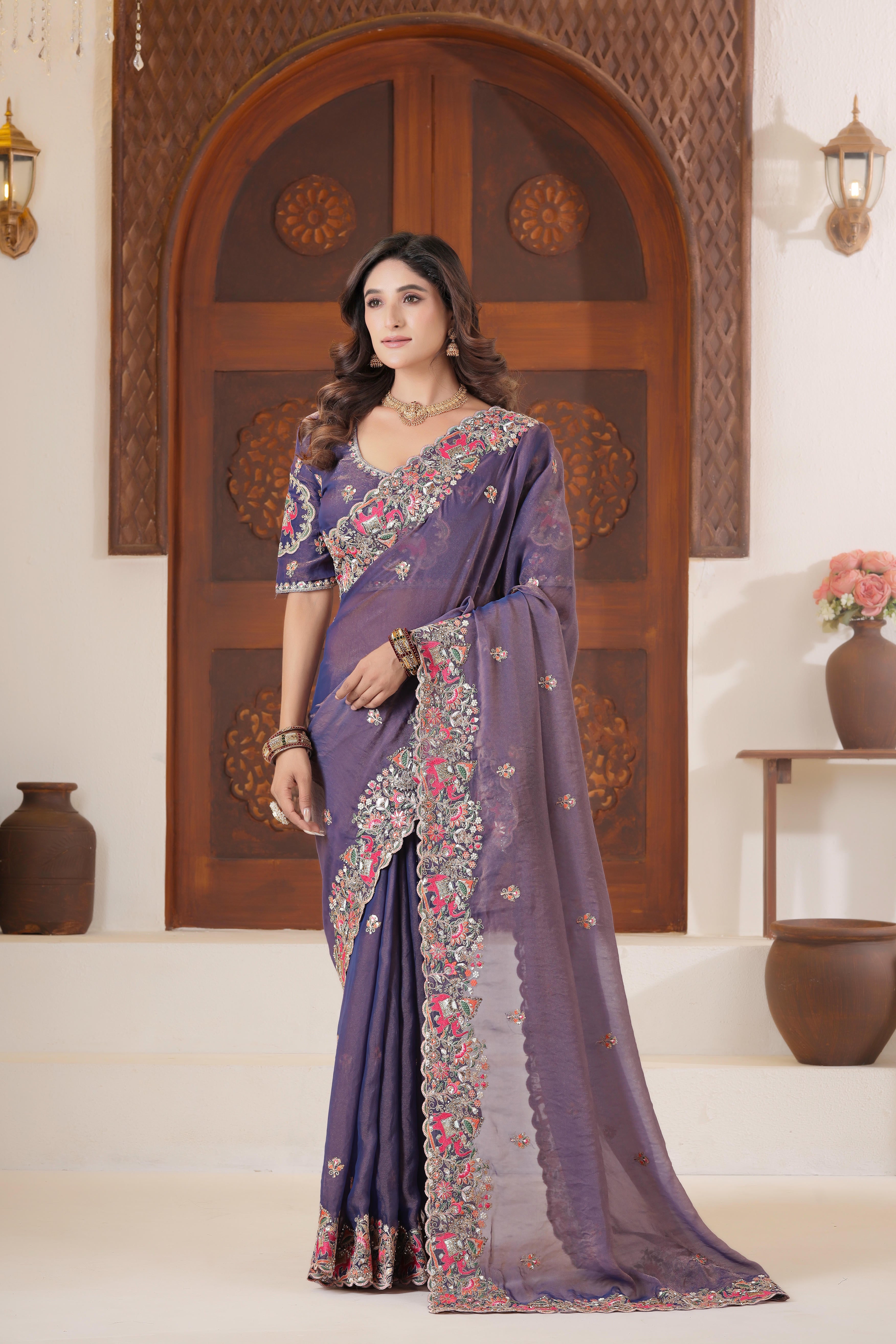 Matang Heritage Elephant Motif Saree