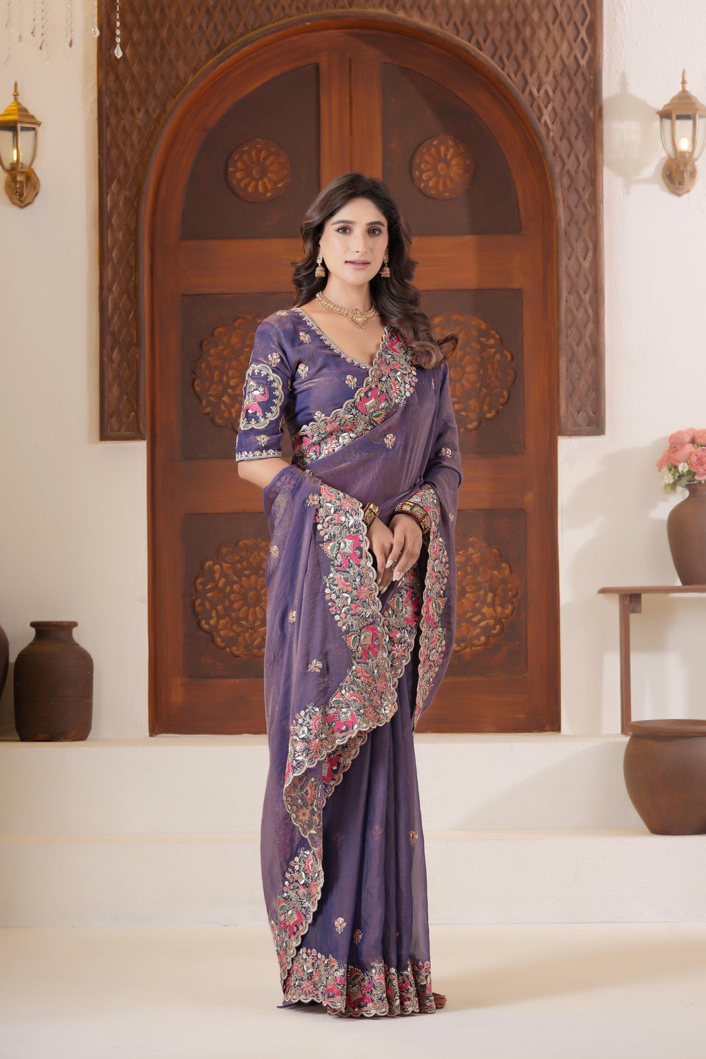 Matang Heritage Elephant Motif Saree