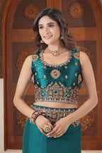 Dvipa Royal Satin Saree with Heavy Multi-Thread Border