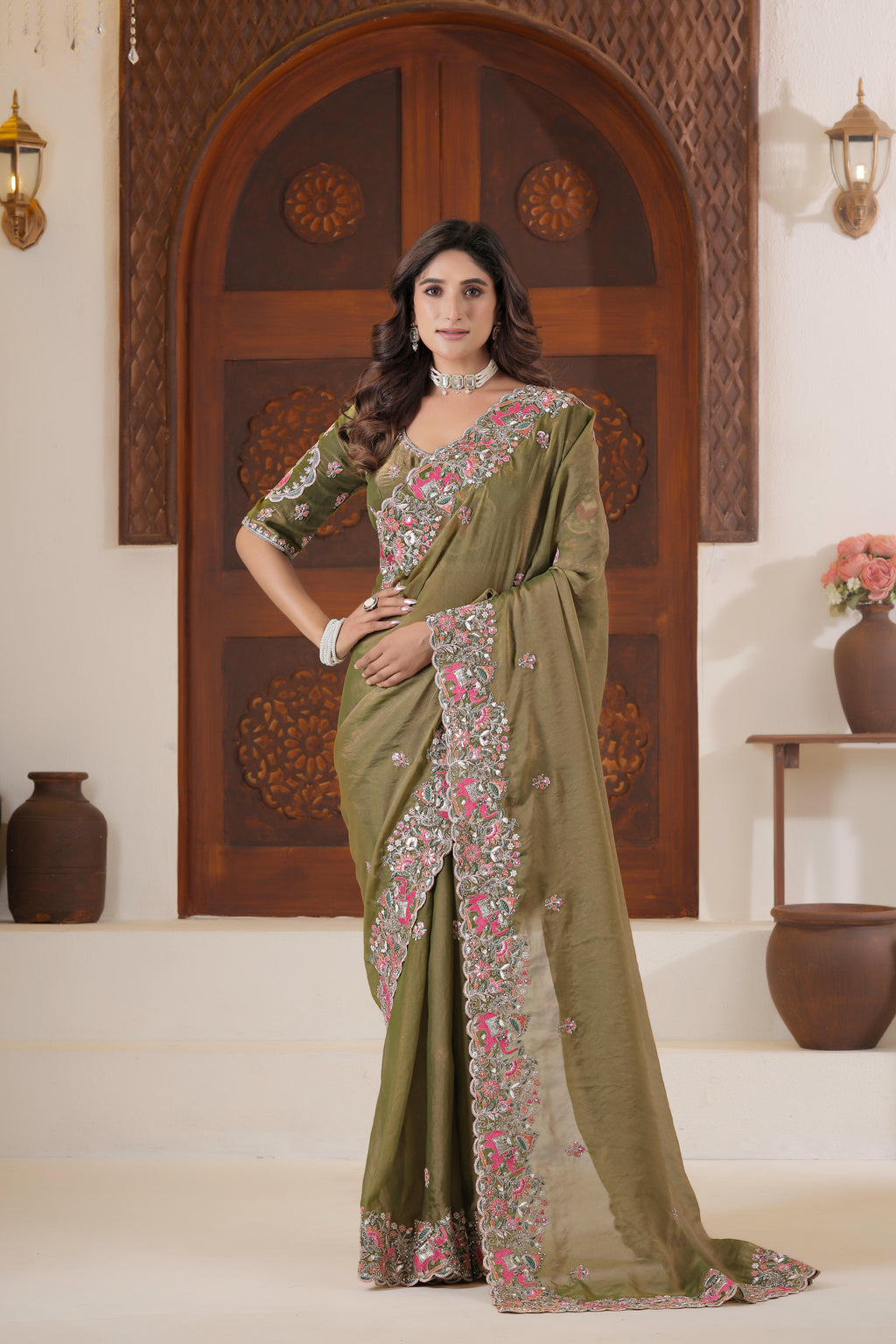 Matang Heritage Elephant Motif Saree