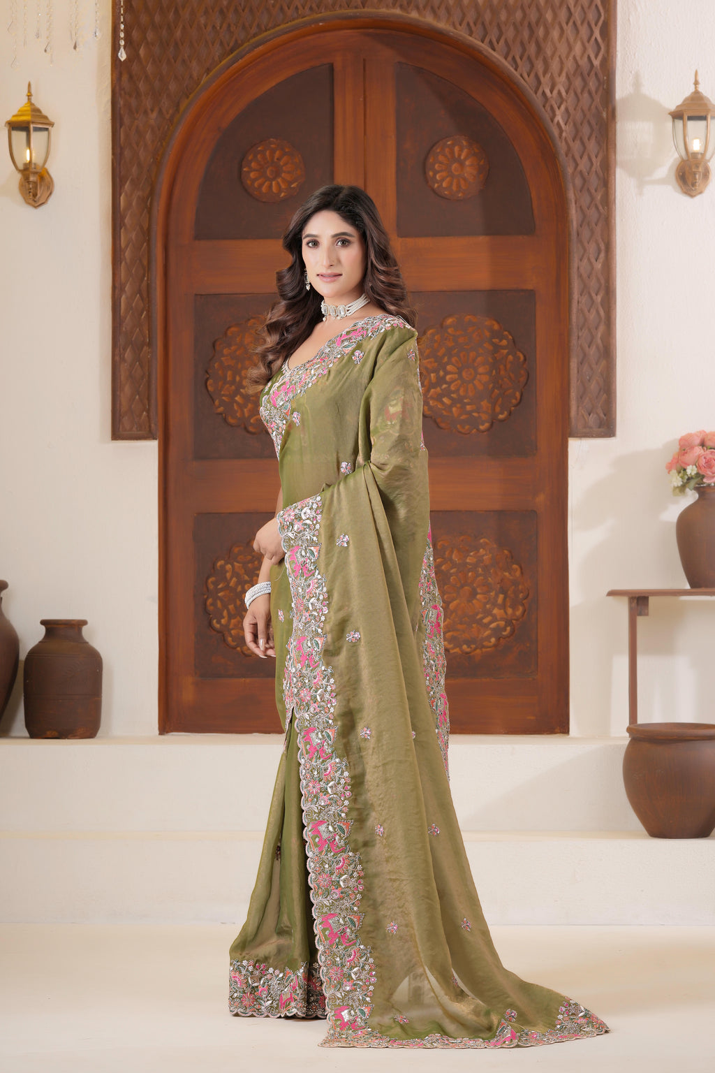 Matang Heritage Elephant Motif Saree