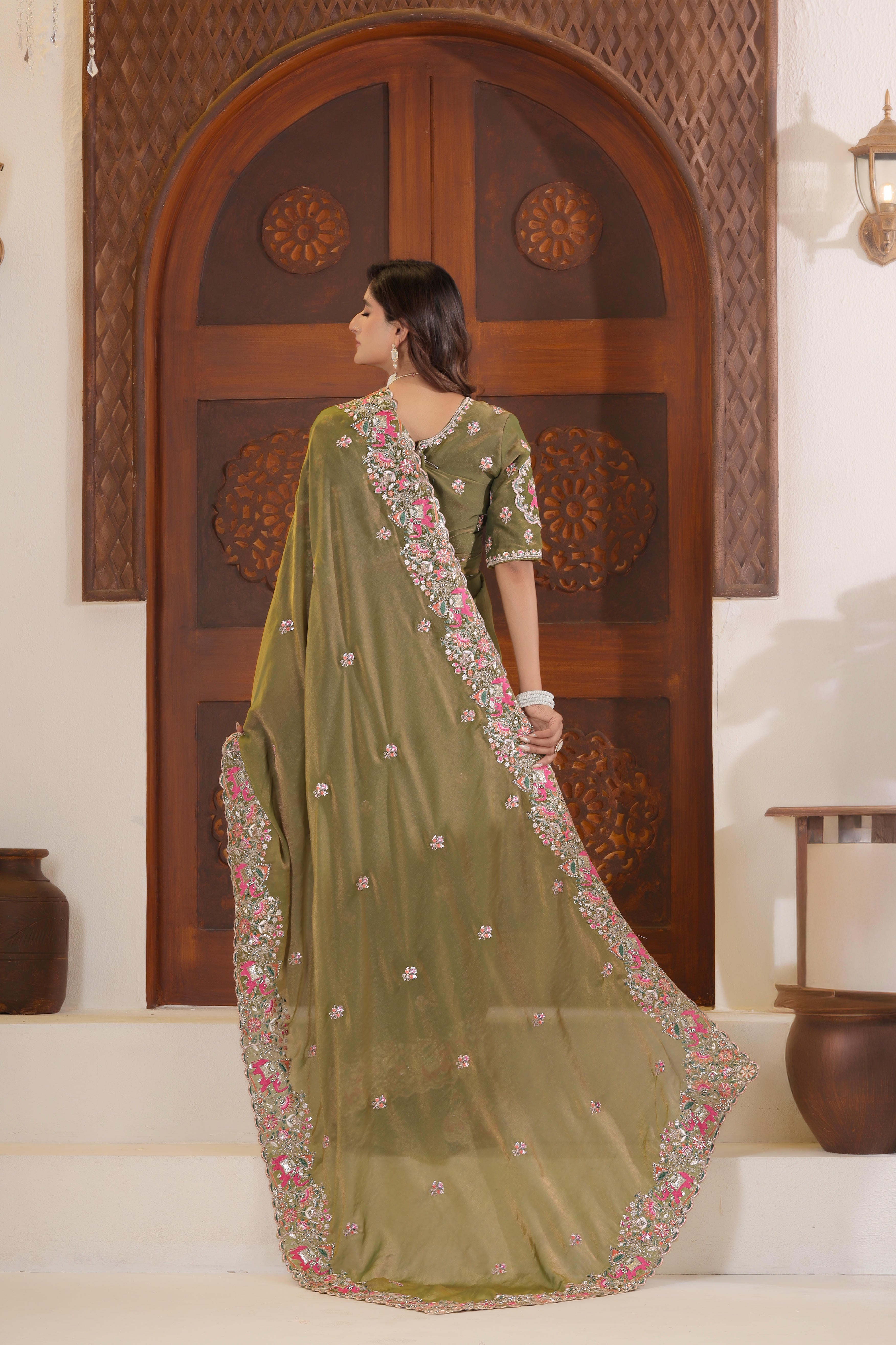 Matang Heritage Elephant Motif Saree