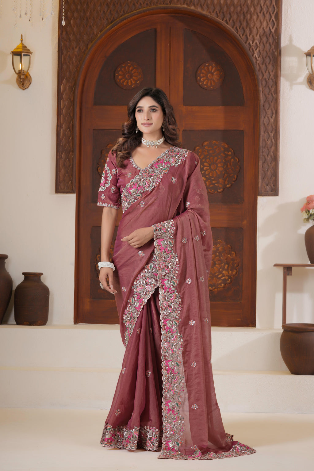 Matang Heritage Elephant Motif Saree