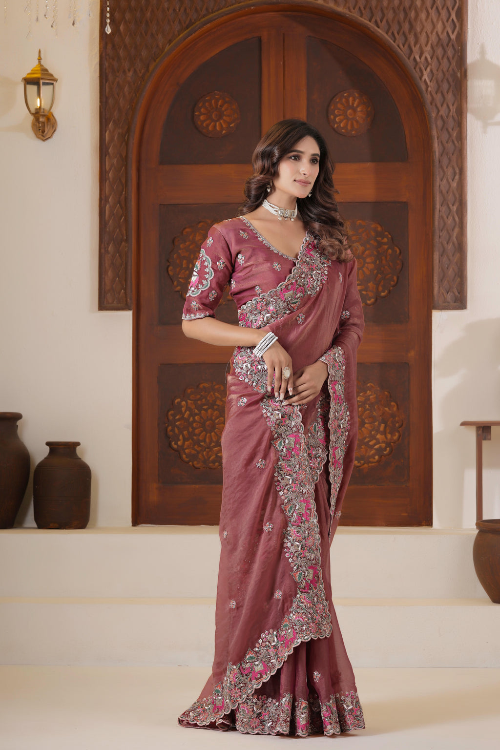 Matang Heritage Elephant Motif Saree