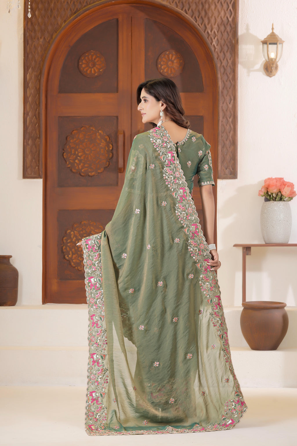 Matang Heritage Elephant Motif Saree