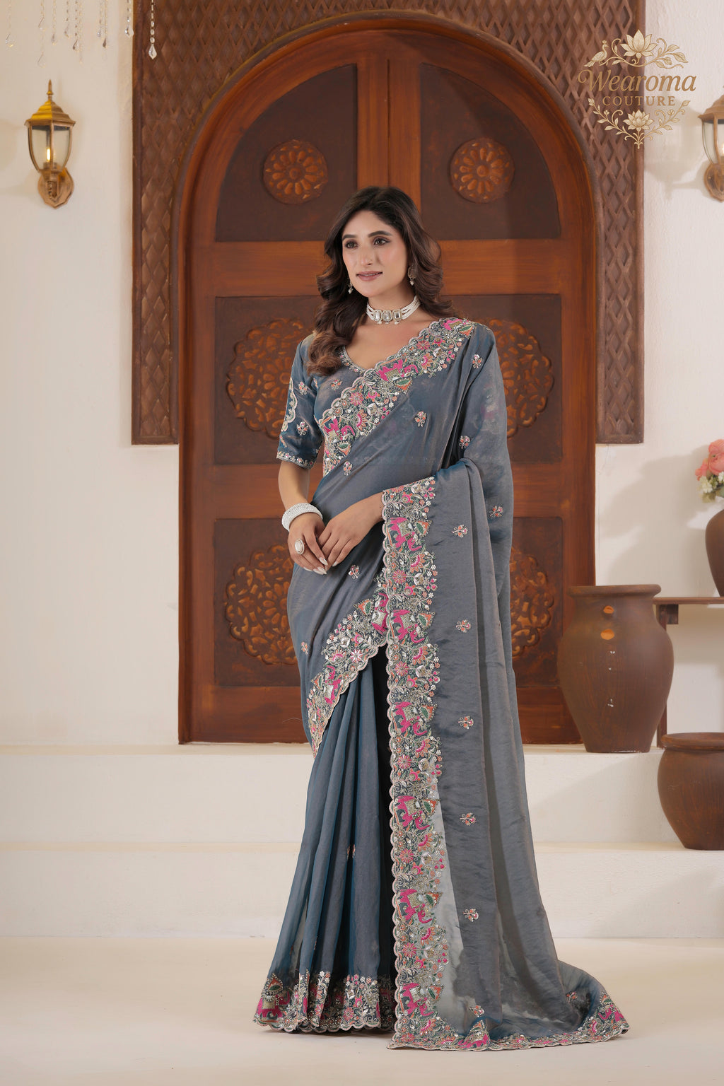 Matang Heritage Elephant Motif Saree