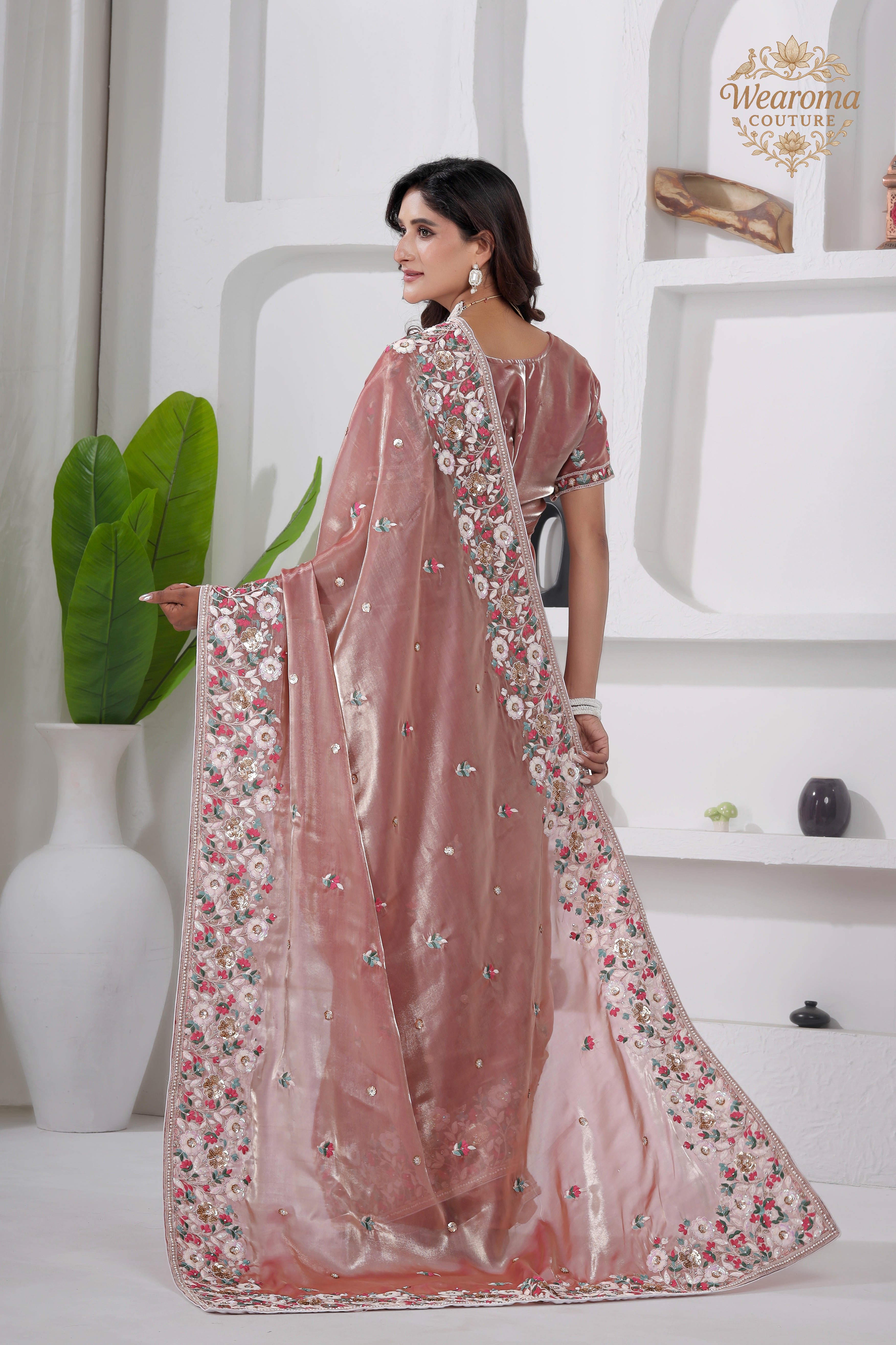 Laher Floral Shimmer Saree