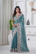 Laher Floral Shimmer Saree