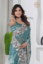 Laher Floral Shimmer Saree