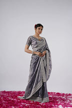 Kaju Katri 2 Designer Satin Saree