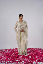 Kaju Katri Designer Satin Saree
