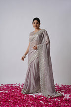 Kaju Katri Designer Satin Saree