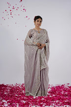 Kaju Katri Designer Satin Saree