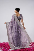 Kaju Katri Designer Satin Saree