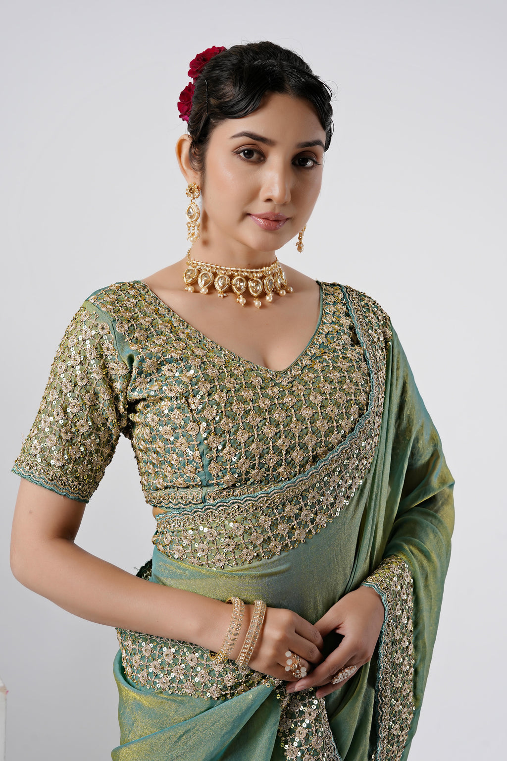 Kasturi Shimmer Designer Saree