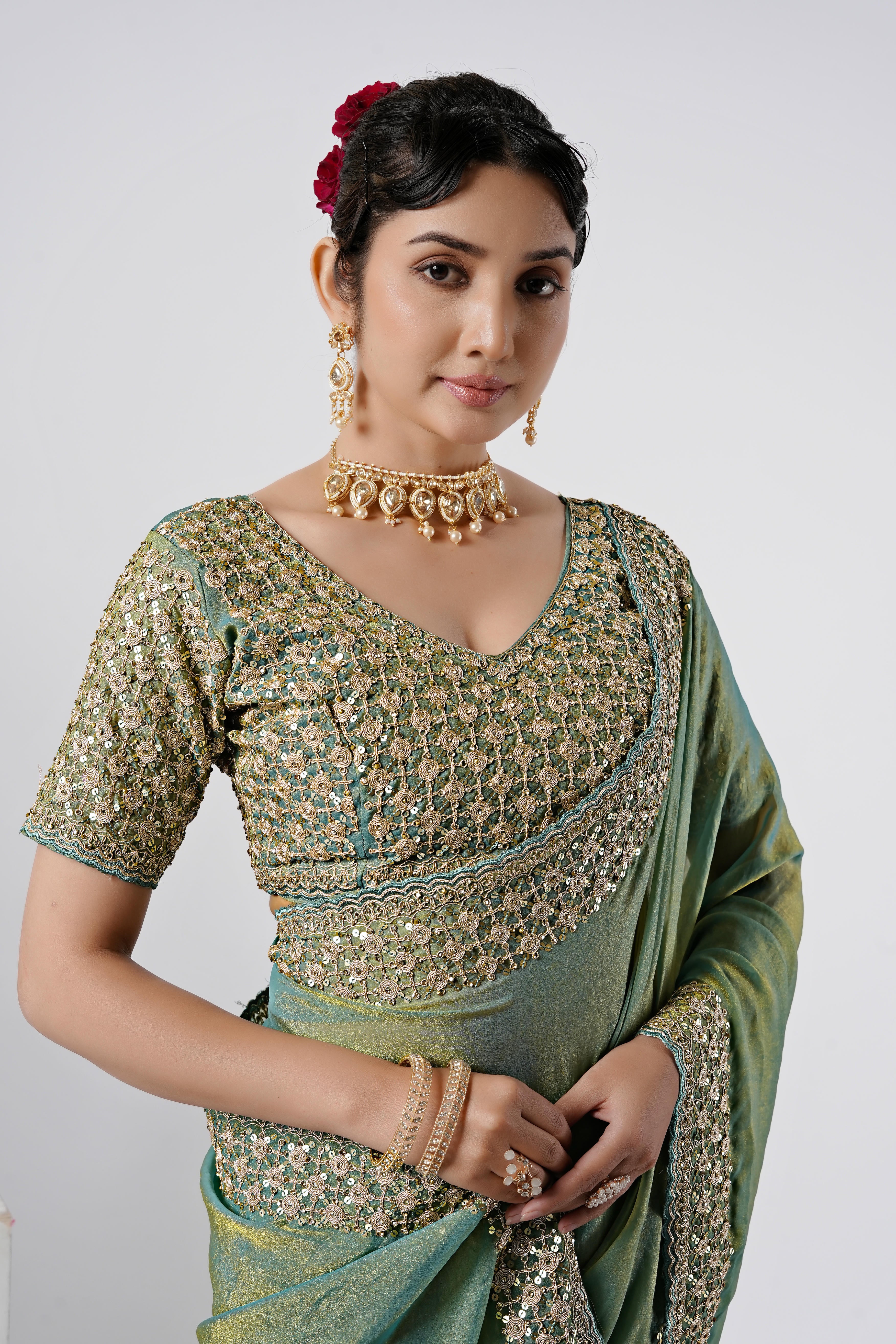 Kasturi Shimmer Designer Saree