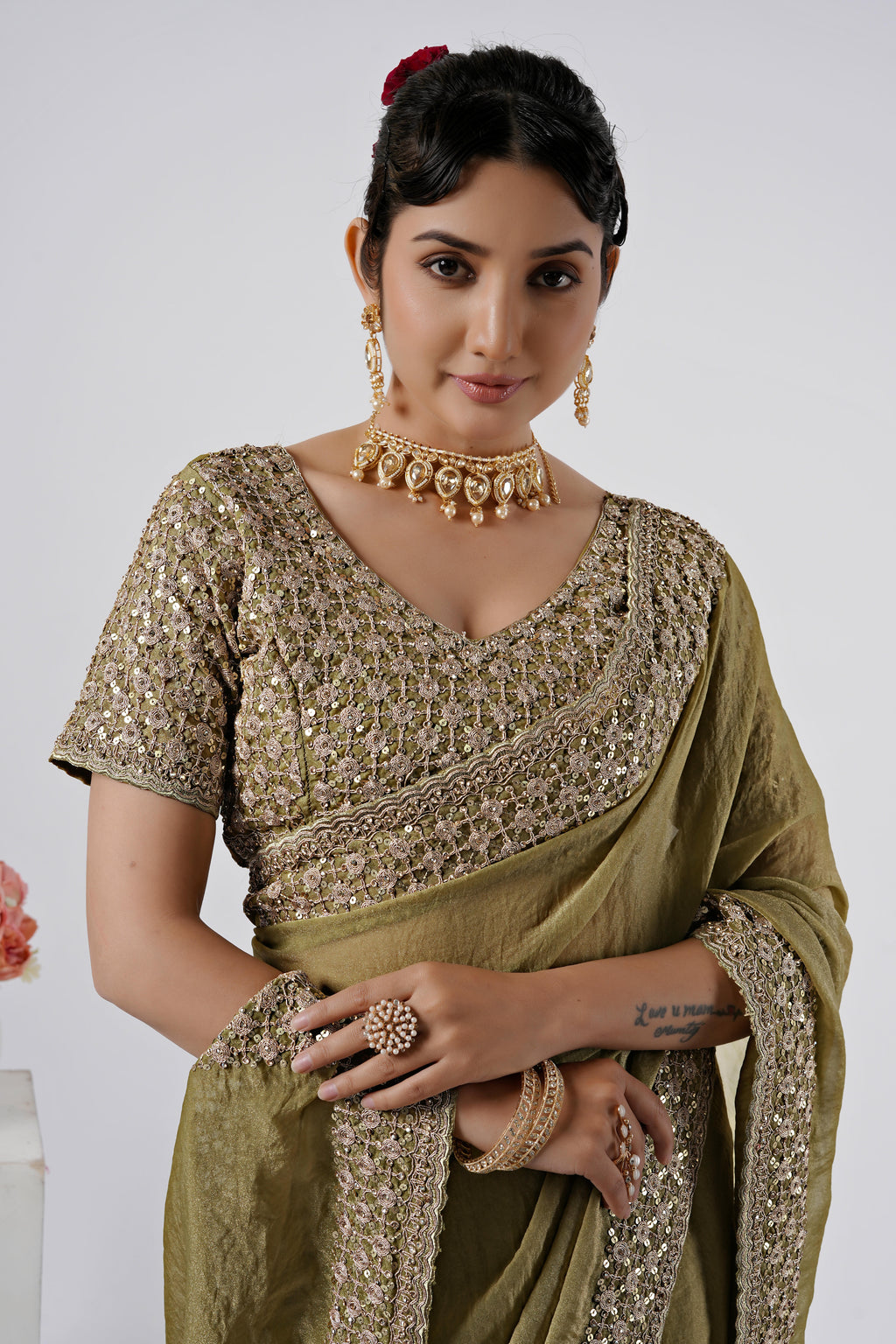 Kasturi Shimmer Designer Saree