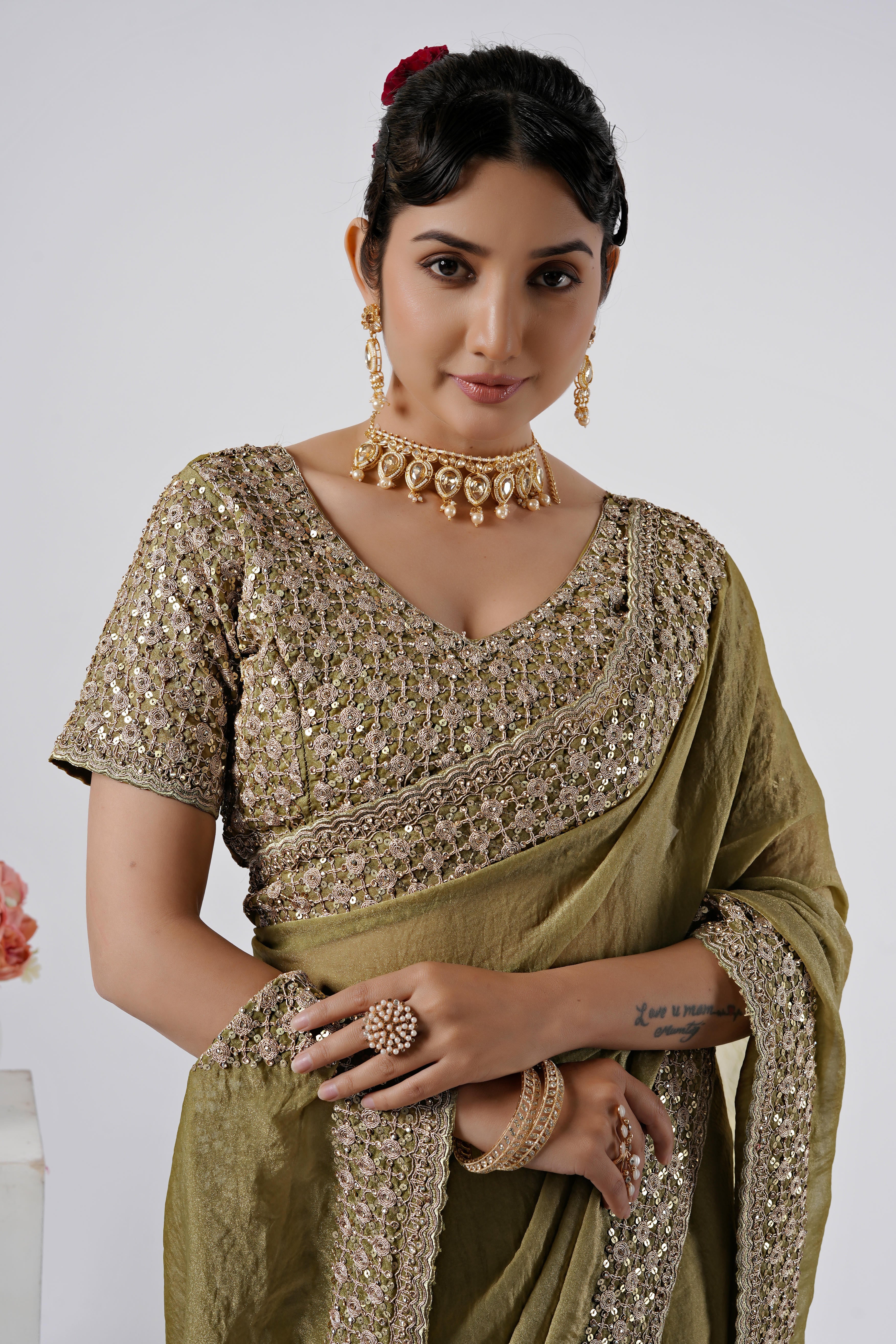 Kasturi Shimmer Designer Saree