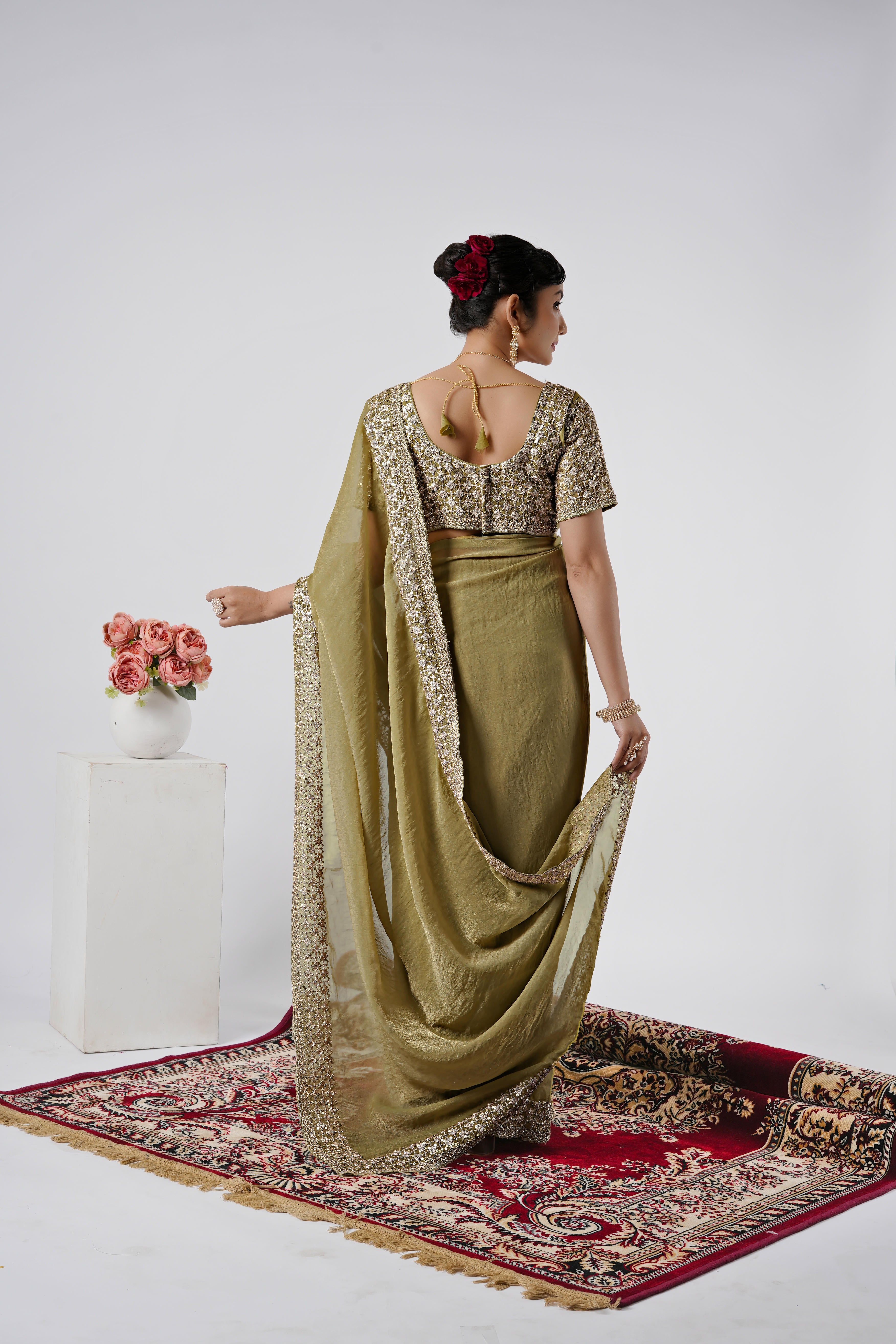 Kasturi Shimmer Designer Saree