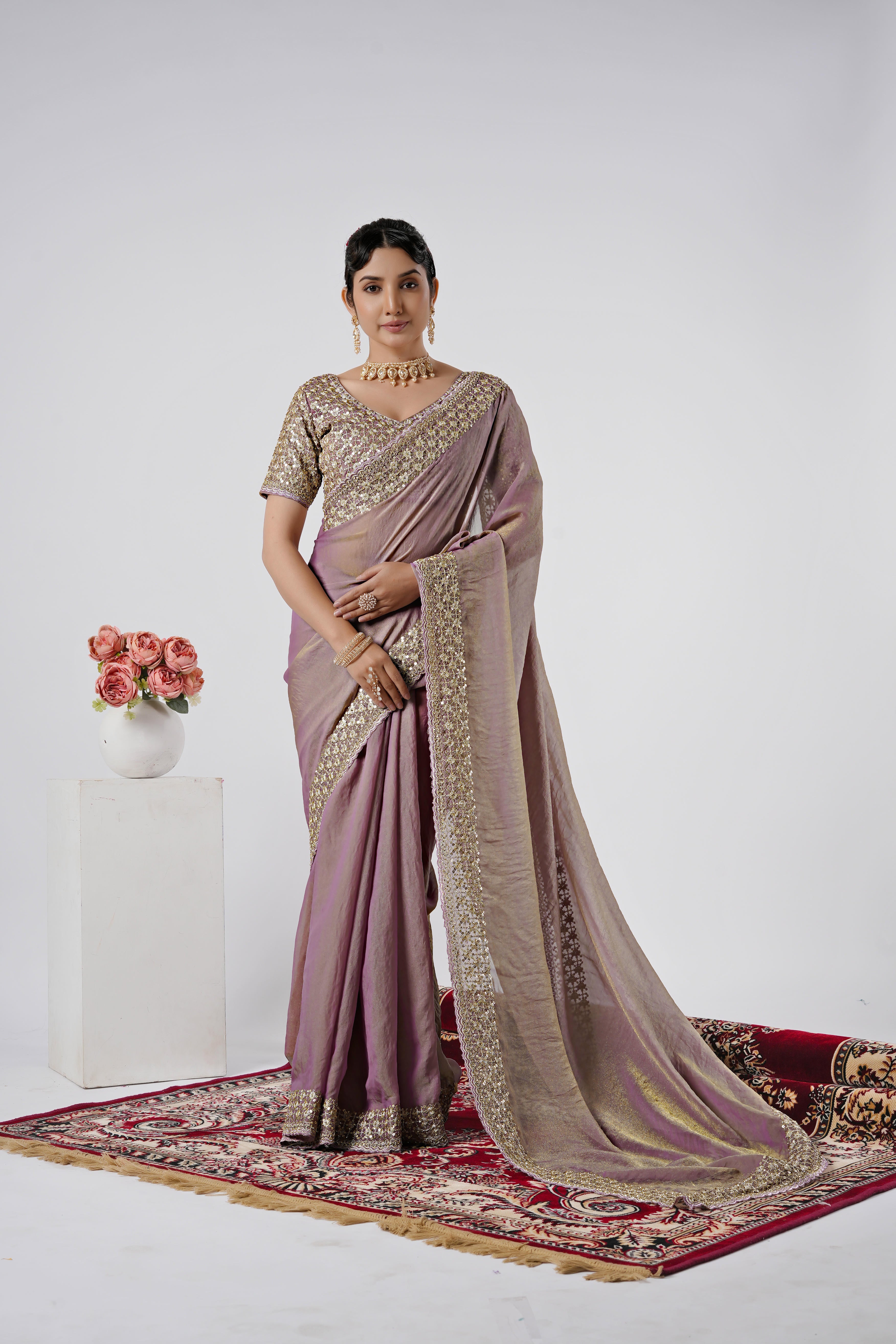 Kasturi Shimmer Designer Saree