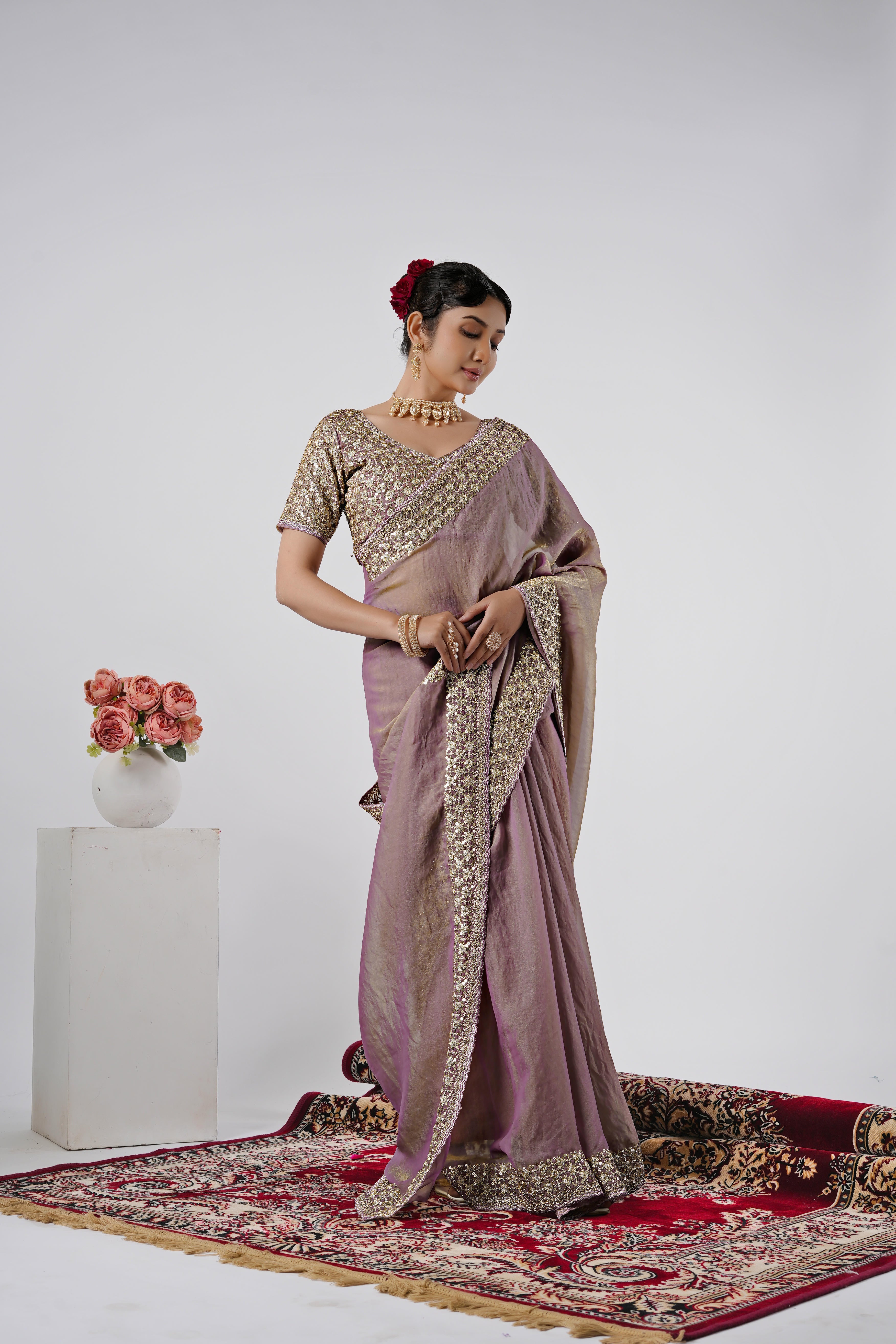 Kasturi Shimmer Designer Saree