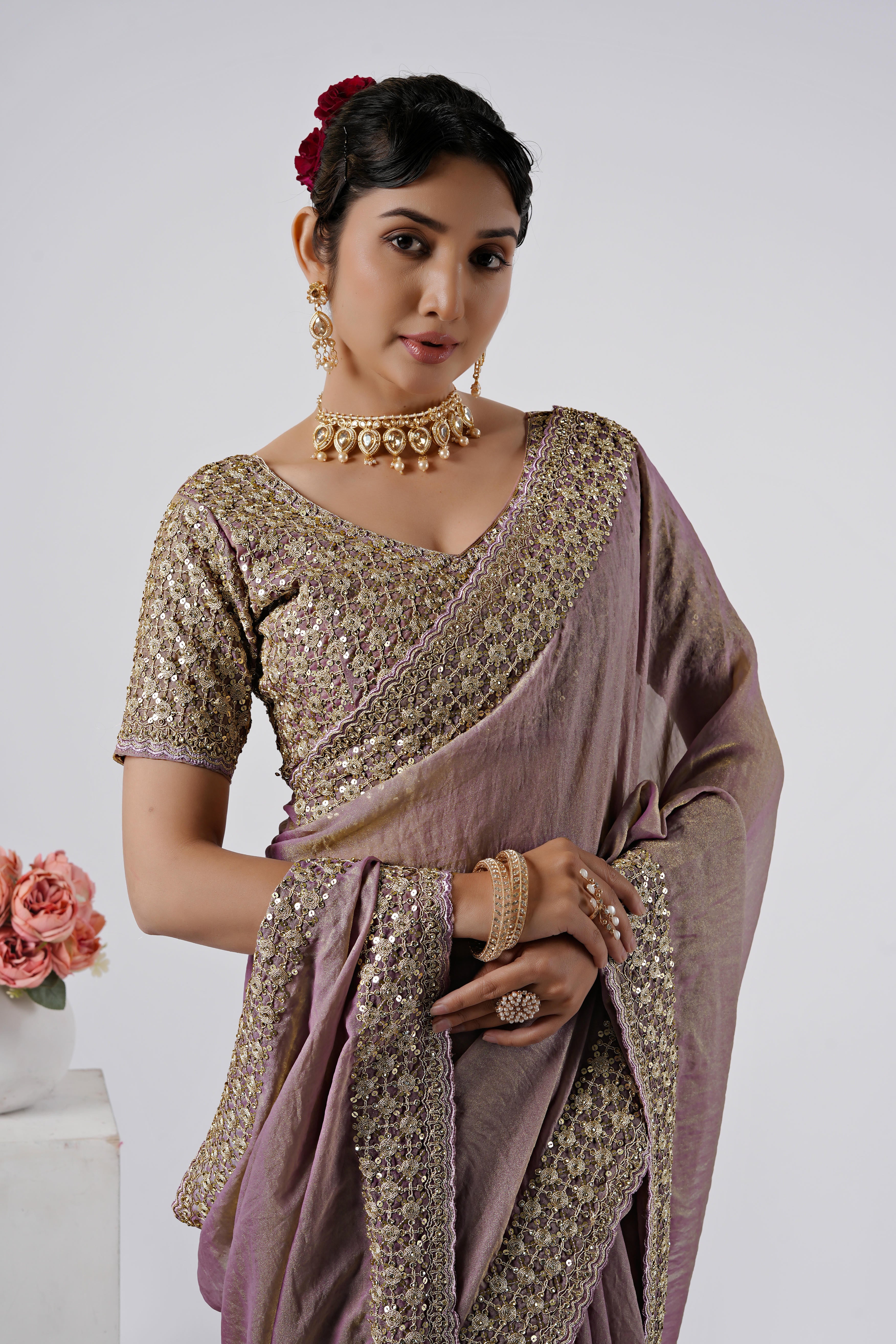 Kasturi Shimmer Designer Saree