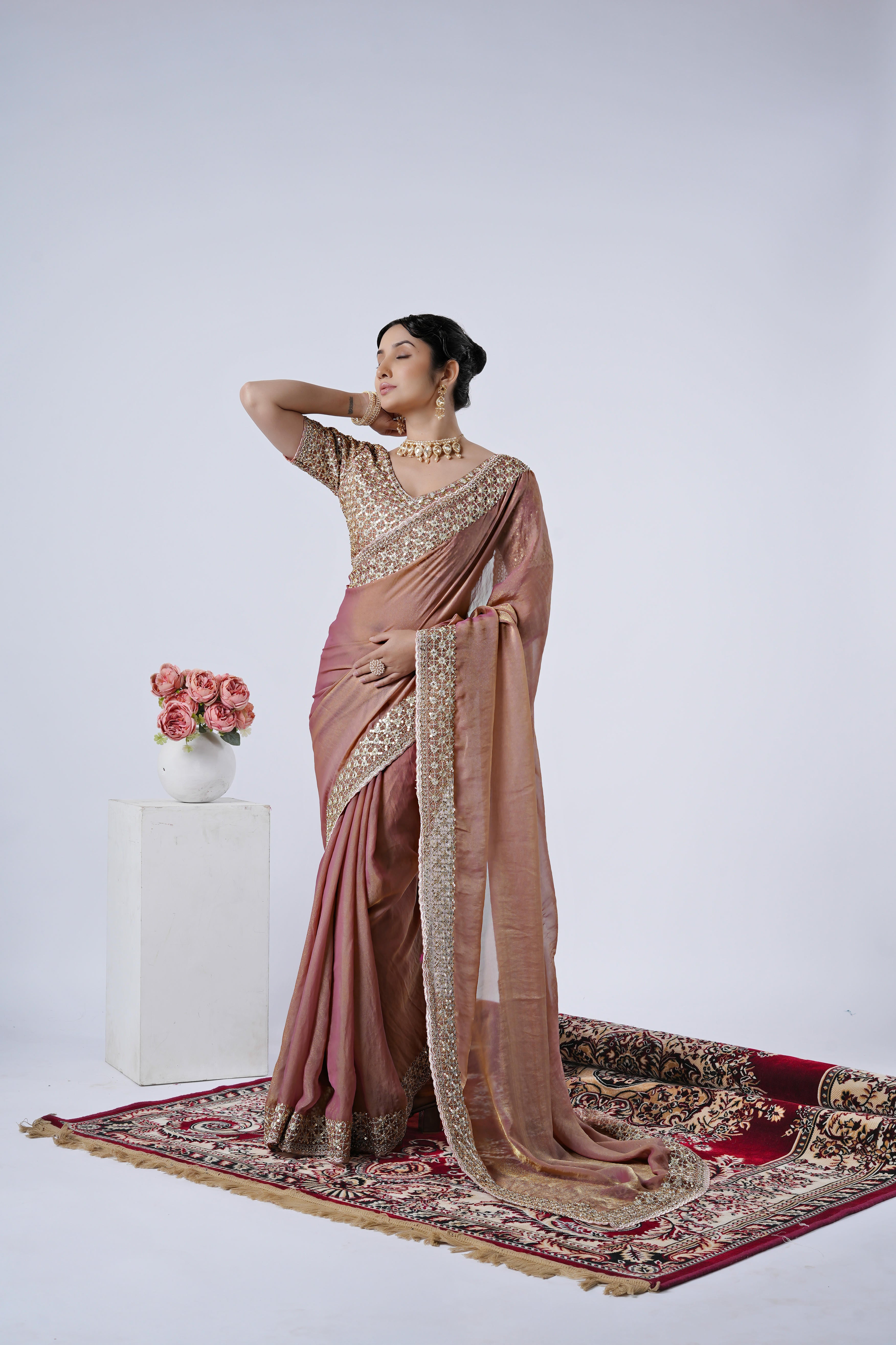 Kasturi Shimmer Designer Saree