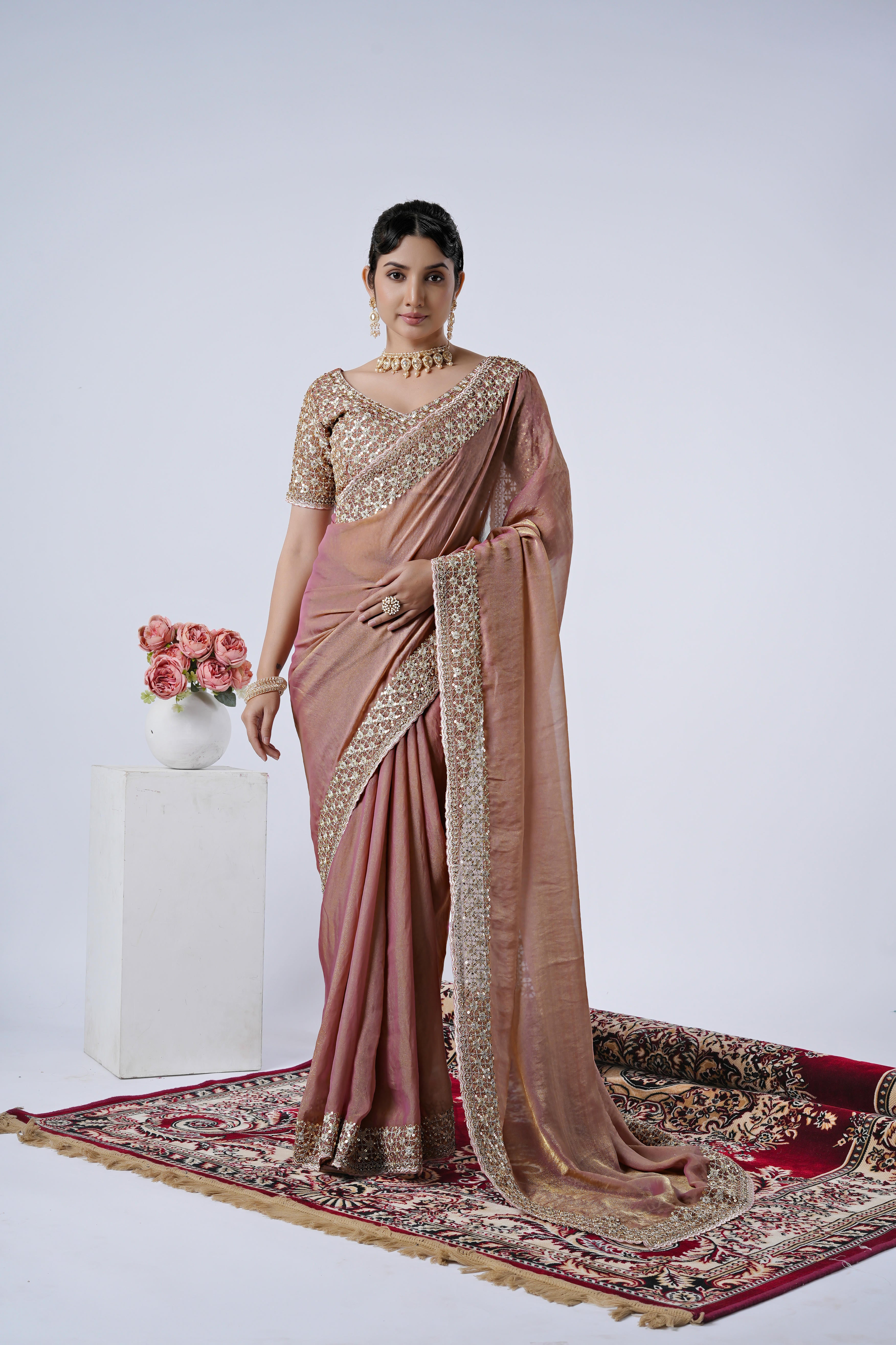 Kasturi Shimmer Designer Saree