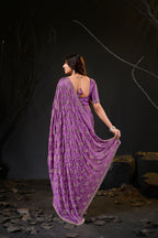 Falguni 2 Designer Saree | Premium Chiffon with Medallion Embroidery & Sirosky Work