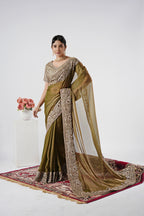 Nayika Heavy Shimmer Saree with Full Work Blouse