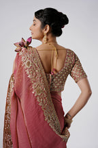 Nayika Heavy Shimmer Saree with Full Work Blouse