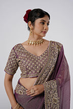 Nayika Heavy Shimmer Saree with Full Work Blouse