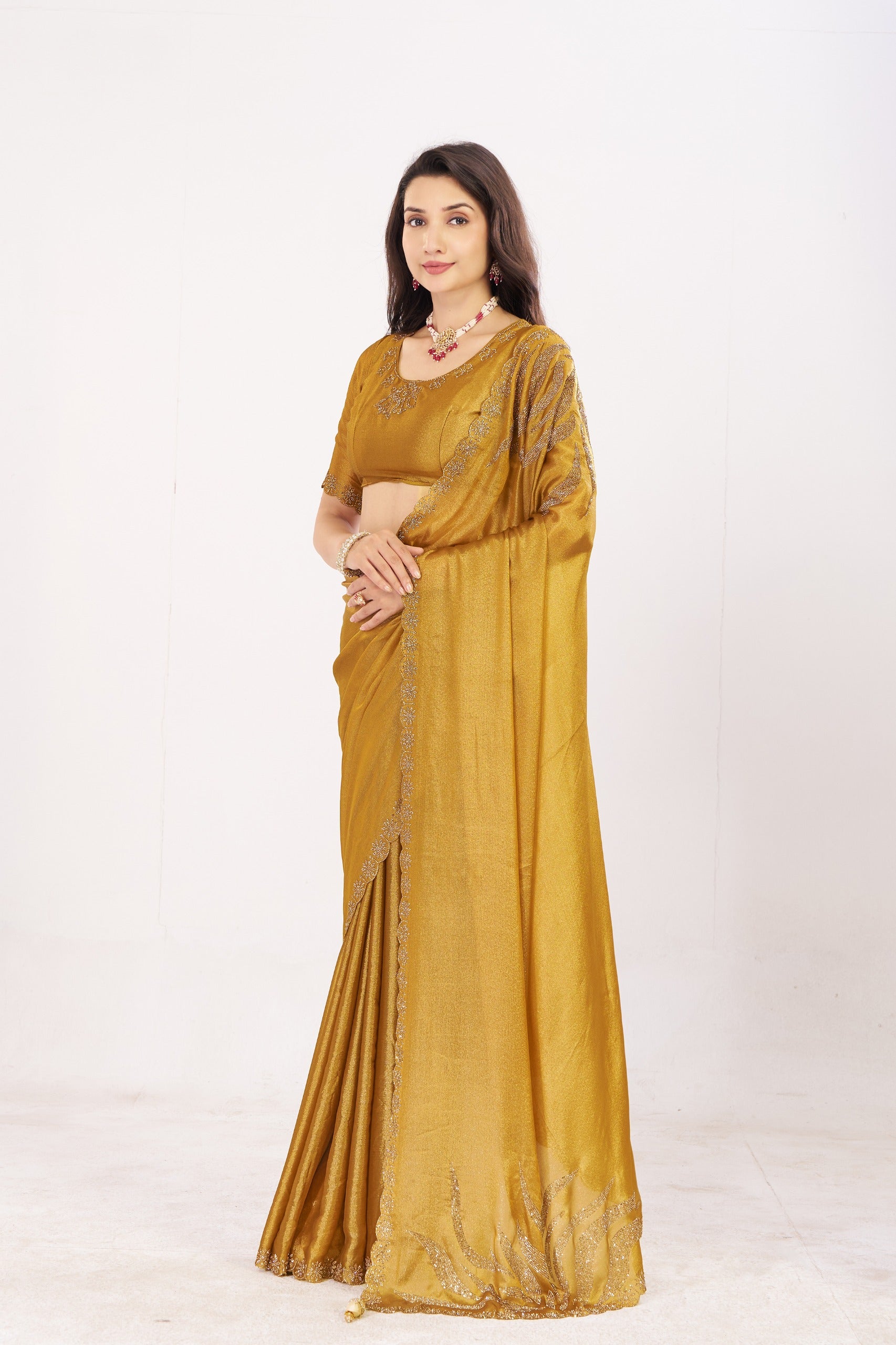 Jharokha Embroidered Shimmer Saree