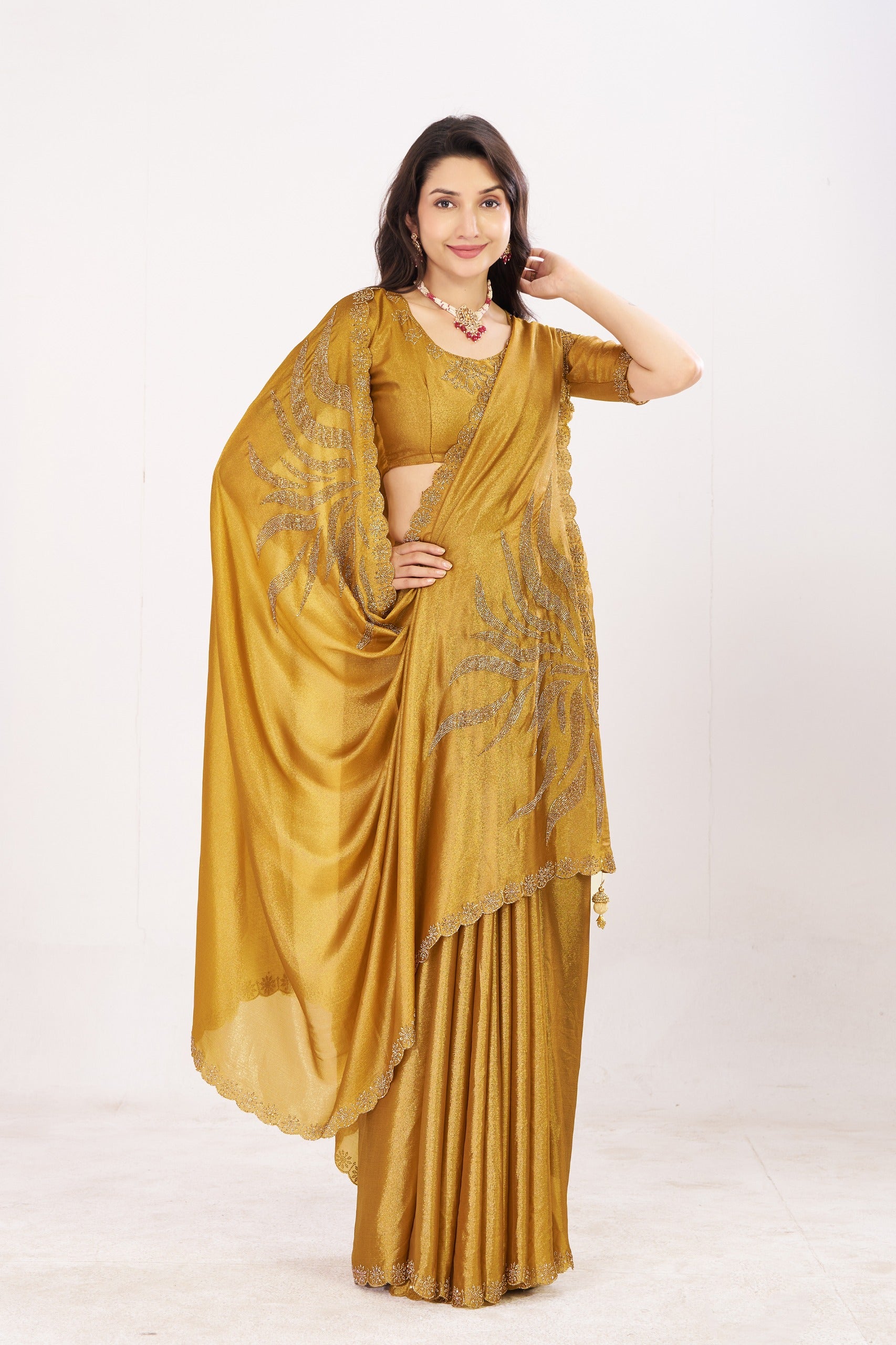 Jharokha Embroidered Shimmer Saree